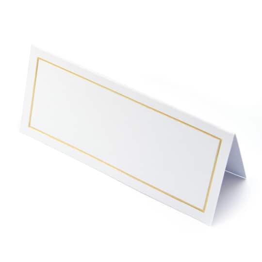 Gold Border Place Cards by Recollections&#x2122;, 48ct.